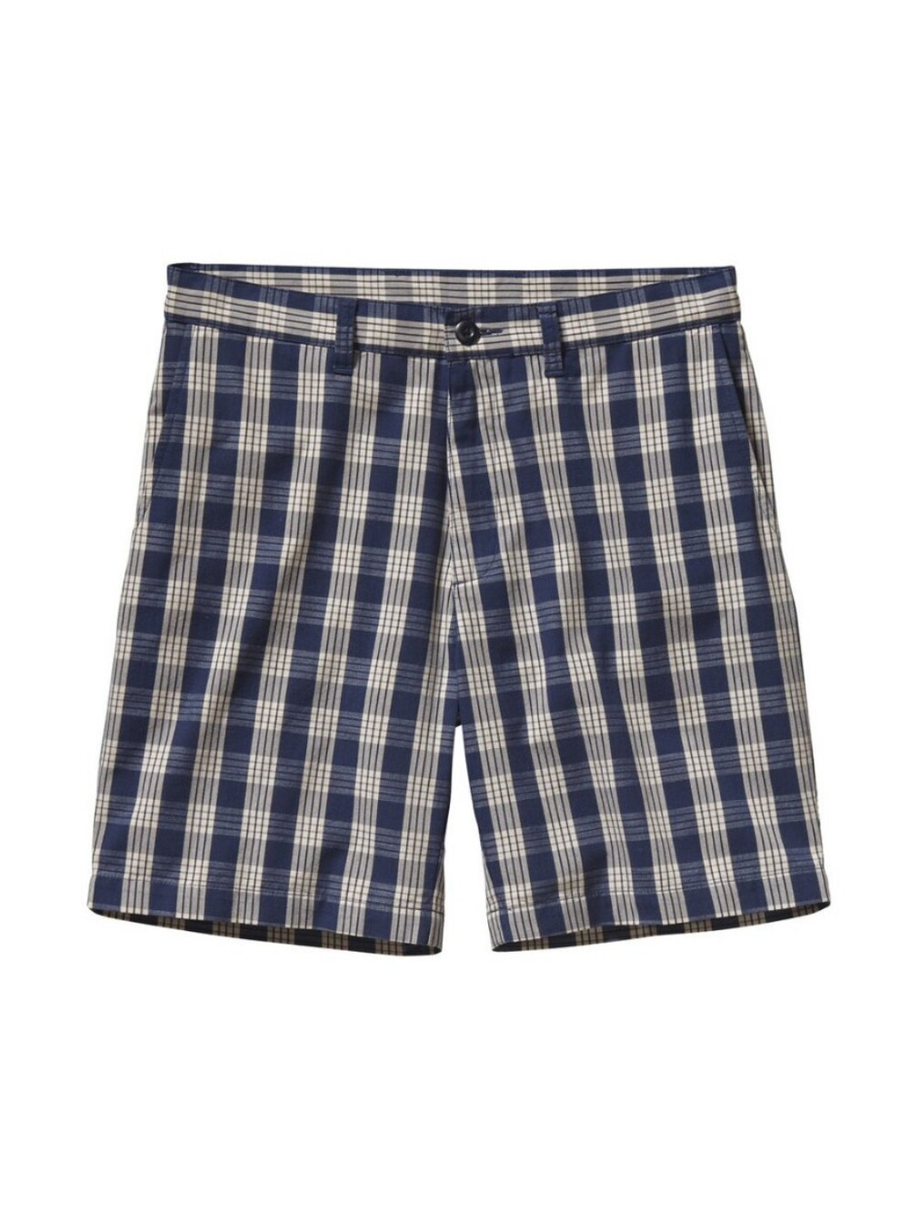 Patagonia Men's Navy Blue & Tan Palaka Plaid All Wear Shorts Size 38